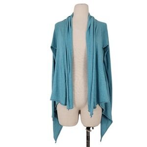 Zadig & Voltaire Deluxe Ana Court Open Cardigan Sz S/M Teal Silk Cashmere Soft‎